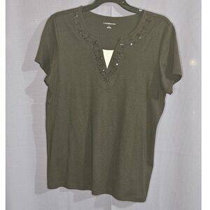 Croft & Barrow, Brown, Top, Size: L